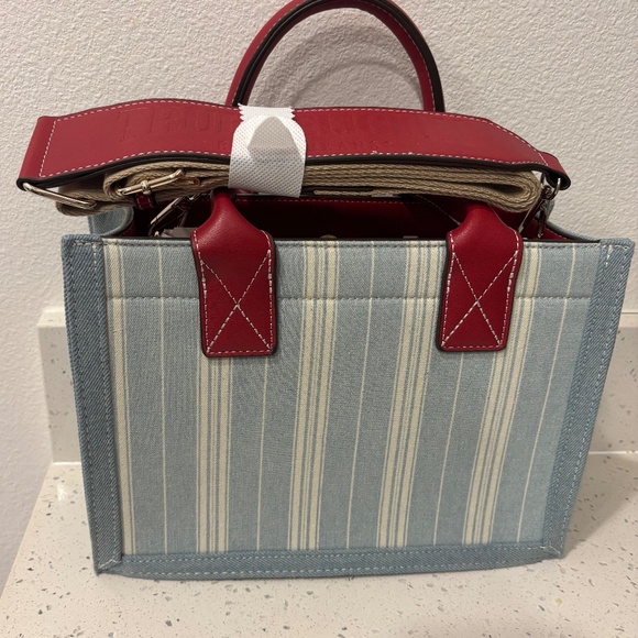 True Religion Red White & Blue Satchel Tote Bag - Picture 2 of 3